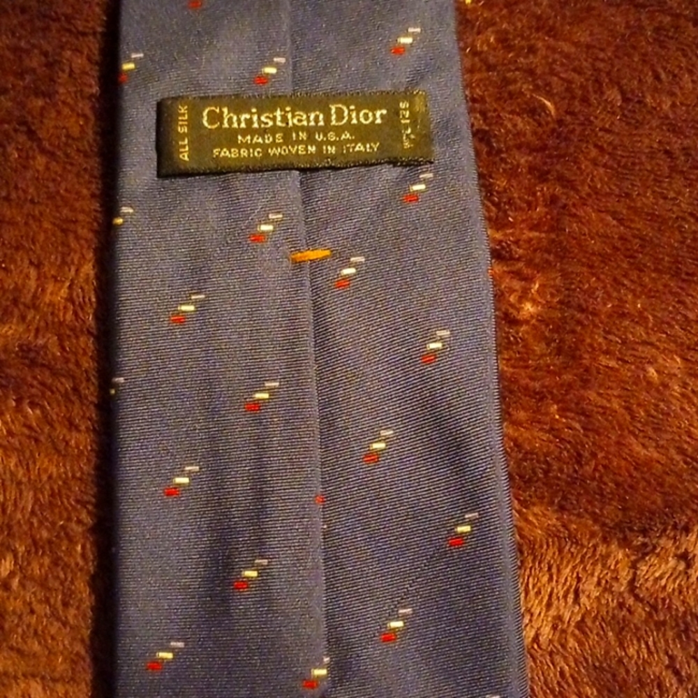 Christian Dior Tie 100% Silk Made In Usa Woven In Italy Wpl 125